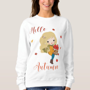 Bonjour sweatshirt d'automne pour des filles et