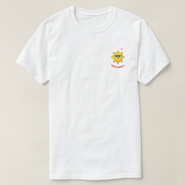 Bonjour t-shirt d'été. (Design devant)