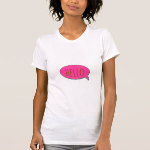 Bonjour T-Shirt Drôle Minimaliste Bulle de Discour
