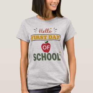 Bonjour ! T-shirt du premier jour d'école