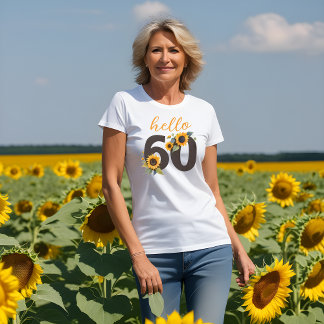 Bonjour T-shirt pour femmes Sixty avec tournesols