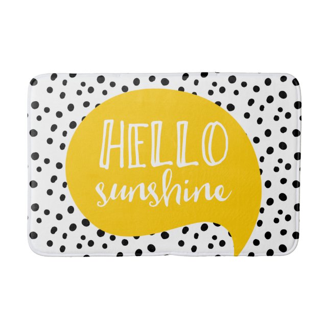 Bonjour tapis de bain jaune tacheté de soleil (Devant)