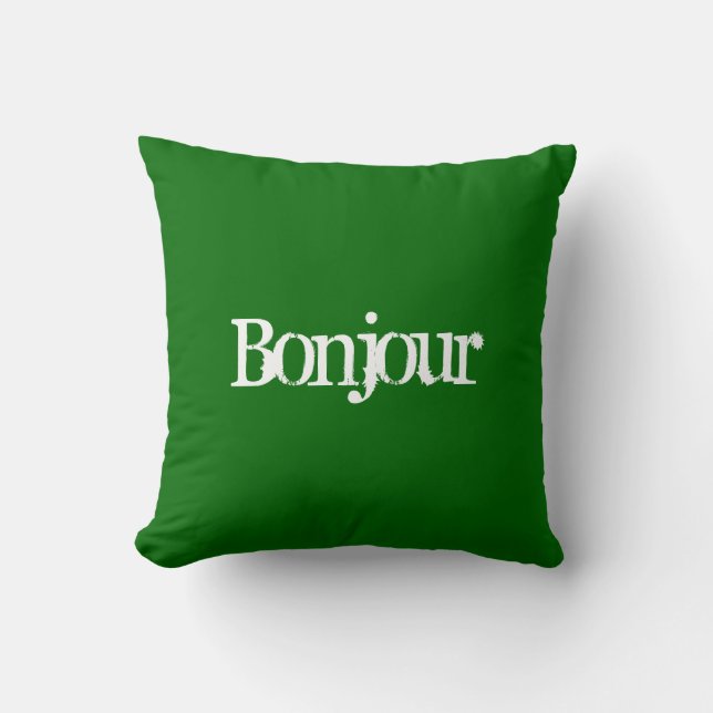 Bonjour - throw pillow (Front)