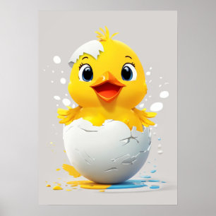 Bonjour tout le monde ! Poster Chic Chick