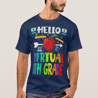 Bonjour Virtuel 8e année Retour à l'école T-shirt