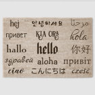Bonjour Welcome Doormat en plusieurs langues