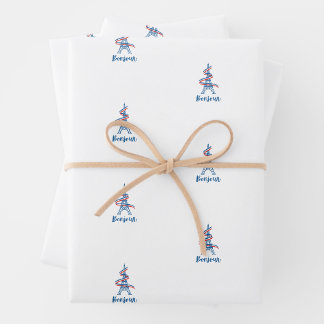 Bonjour wrapping paper