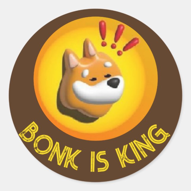 BONK crypto gift,meme coin trader sticker (Front)