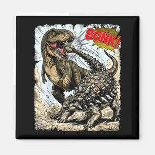 Bonk dinosaur funny prehistoric ankylosaurus dino magnet