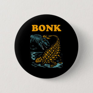 Bonk Dinosaur Funny Prehistoric Humor Design  2 Inch Round Button