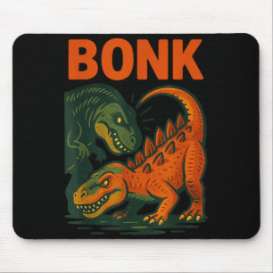 Bonk Dinosaur Funny Prehistoric Humor Design  Mouse Pad
