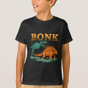Bonk Dinosaur Funny Prehistoric Humor Design  T-Shirt