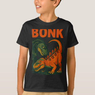 Bonk Dinosaur Funny Prehistoric Humor Design  T-Shirt