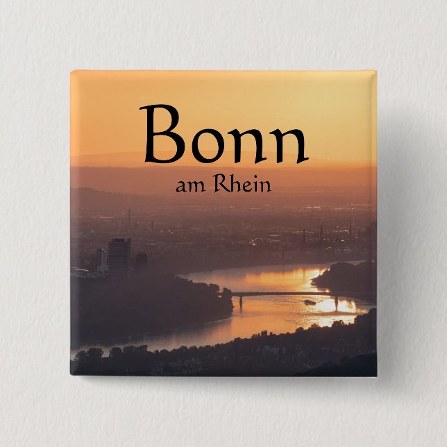 Bonn Germany Souvenir  2 Inch Square Button (Front)