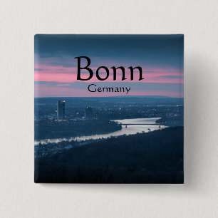 Bonn Germany Souvenir 2 Inch Square Button