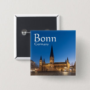 Bonn Germany Souvenir 2 Inch Square Button