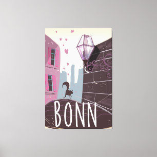 Bonn Germany Vintage style travel poster Canvas Print