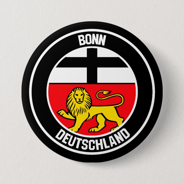 Bonn Round Emblem 3 Inch Round Button (Front)