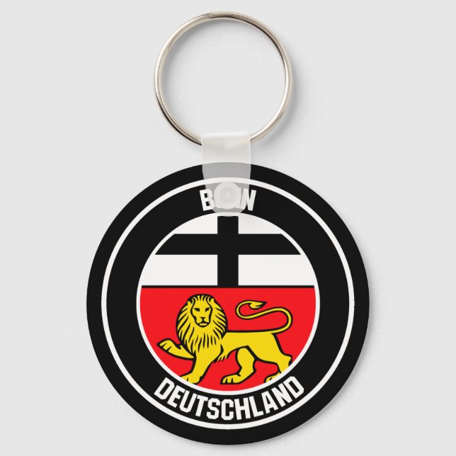 Bonn Round Emblem Keychain (Front)