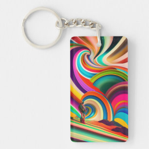 Bonnaroo abstract art keychain