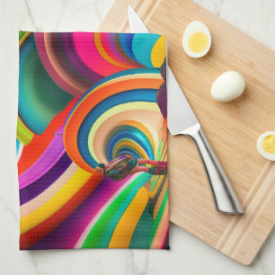 Bonnaroo abstract art kitchen towel