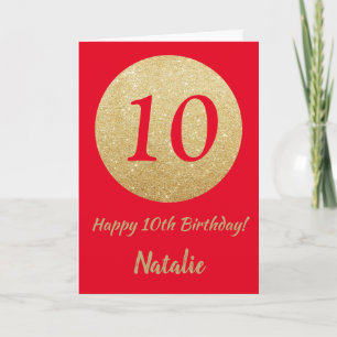 Bonne 10e anniversaire Carte Parties scintillant r