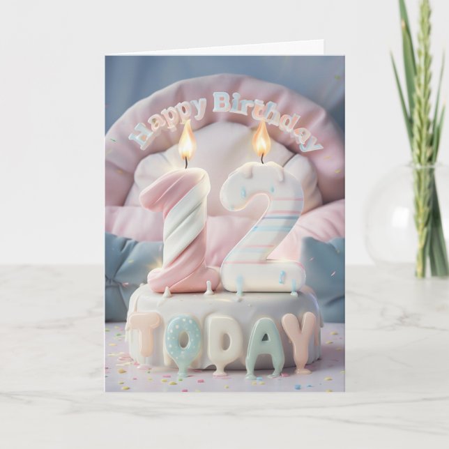 Bonne 12e carte d'anniversaire (Devant)