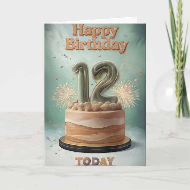 Bonne 12e carte d'anniversaire (Devant)