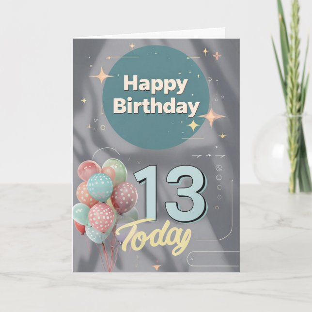 Bonne 13e carte d'anniversaire (Devant)