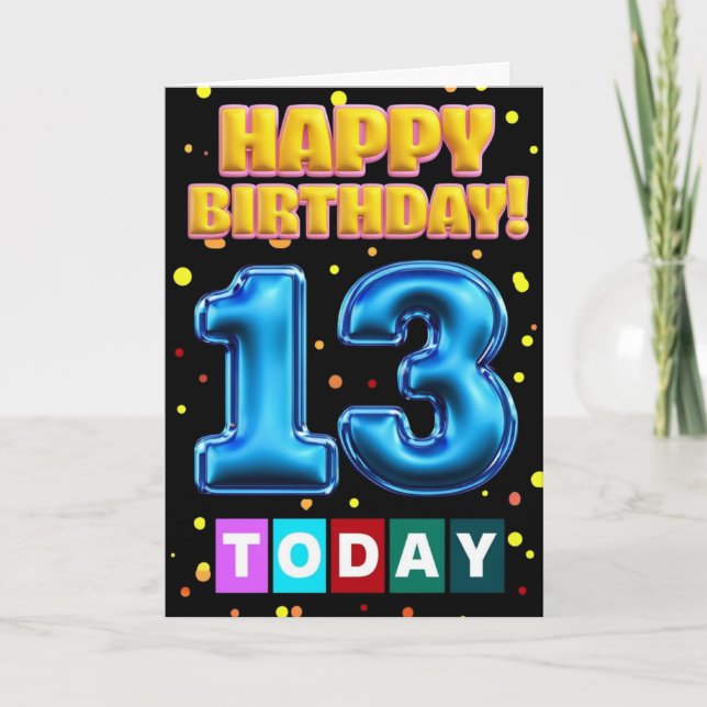 Bonne 13e carte d'anniversaire (Devant)