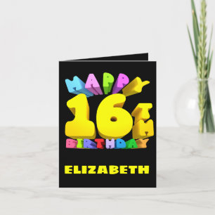 Bonne 16e carte d'anniversaire
