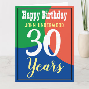Bonne 30e carte d'anniversaire