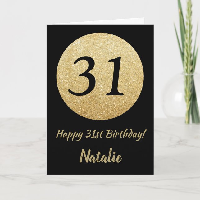 Bonne 31e anniversaire Carte de Parties scintillan (Devant)