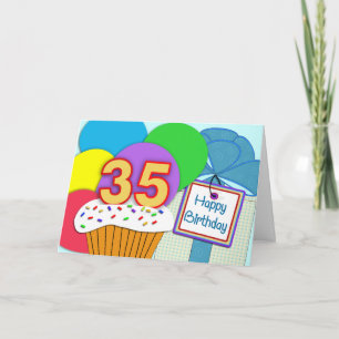Bonne 35e carte d'anniversaire