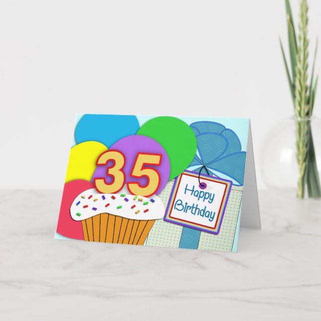 Bonne 35e carte d'anniversaire (Devant)