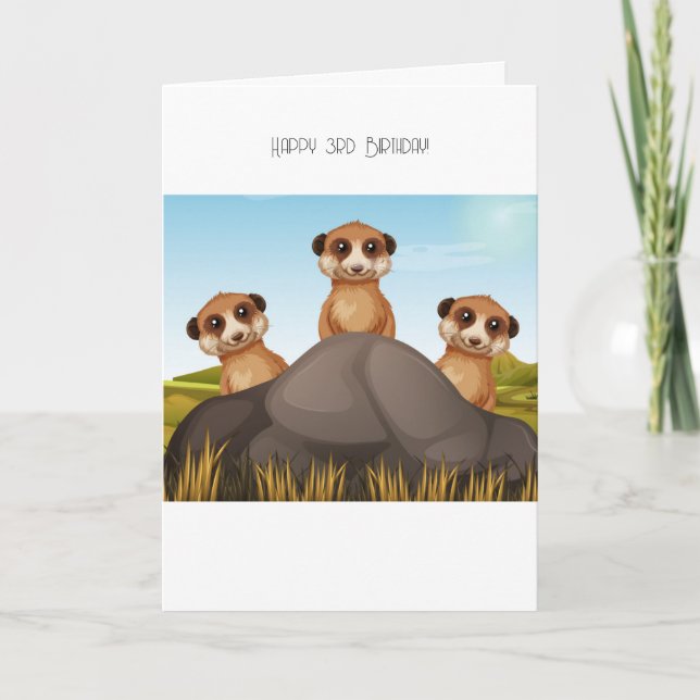 Bonne 3e carte d'anniversaire (Devant)