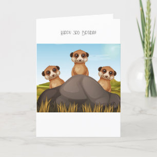 Bonne 3e carte d'anniversaire