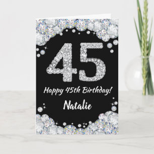 Bonne 45e anniversaire Carte de Parties scintillan