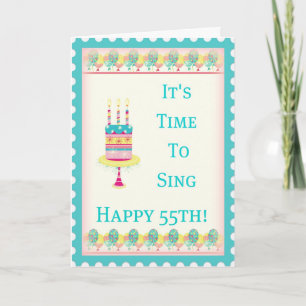 Bonne 55e carte d'anniversaire