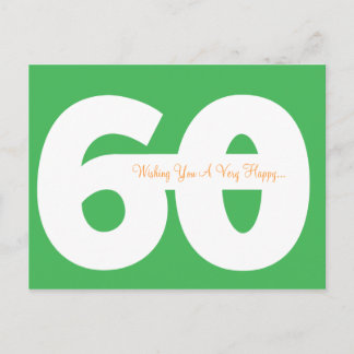 Bonne 60e Anniversaire Cartes postales - en vert