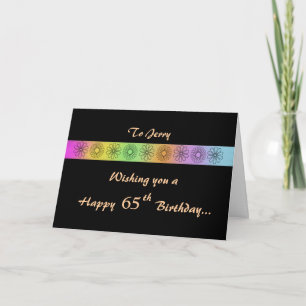 Bonne 65e carte personnalisable