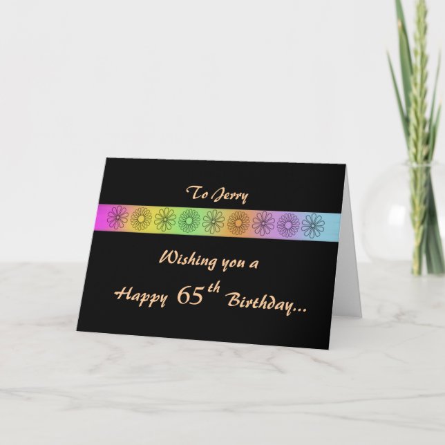 Bonne 65e carte personnalisable (Devant)