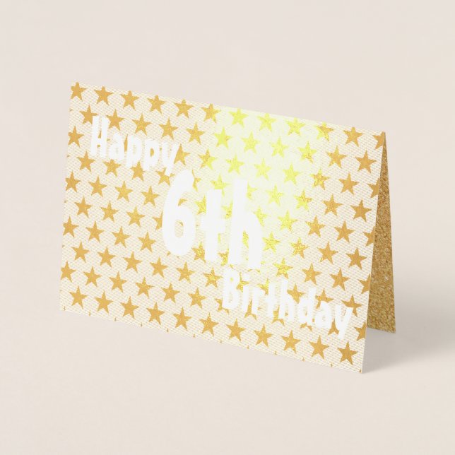 Bonne 6e carte Gold Anniversaire Foil (Devant)