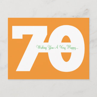 Bonne 70e Anniversaire Cartes postales Milestone -