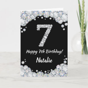 Bonne 7e anniversaire Carte de Parties scintillant