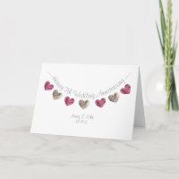 Bonne 7e Mariage Anniversaire carte de coeur de la