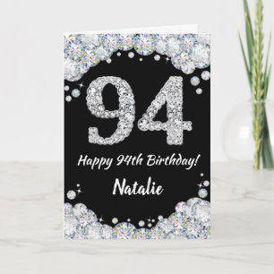 Bonne 94e anniversaire Carte Parties scintillant n