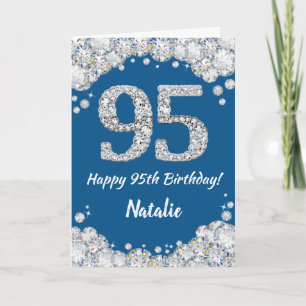 Bonne 95e anniversaire Carte Parties scintillant b