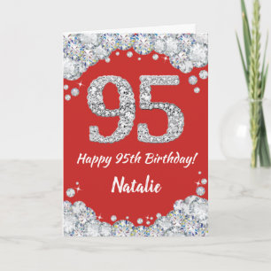 Bonne 95e anniversaire Carte Parties scintillant r