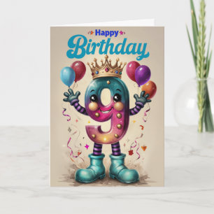 Bonne 9e carte d'anniversaire